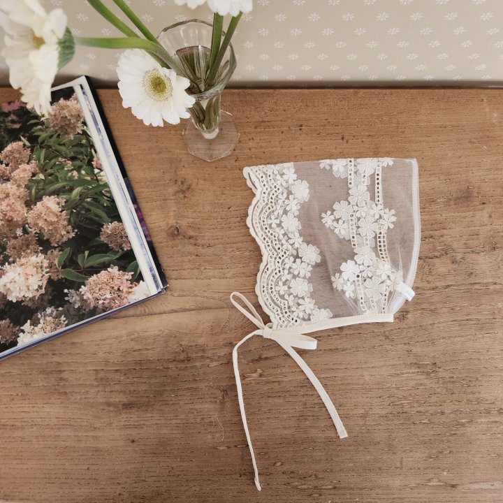 From J - Korean Baby Fashion - #babywear - Mesh Lace Bonnet - 6