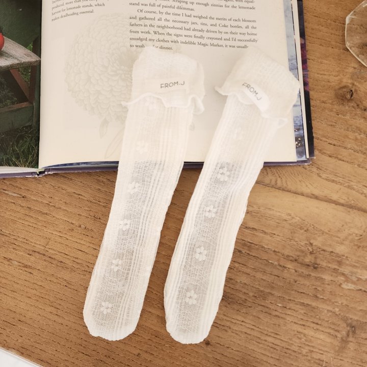 From J - Korean Baby Fashion - #babywear - Mimi Lace Knee Socks - 5