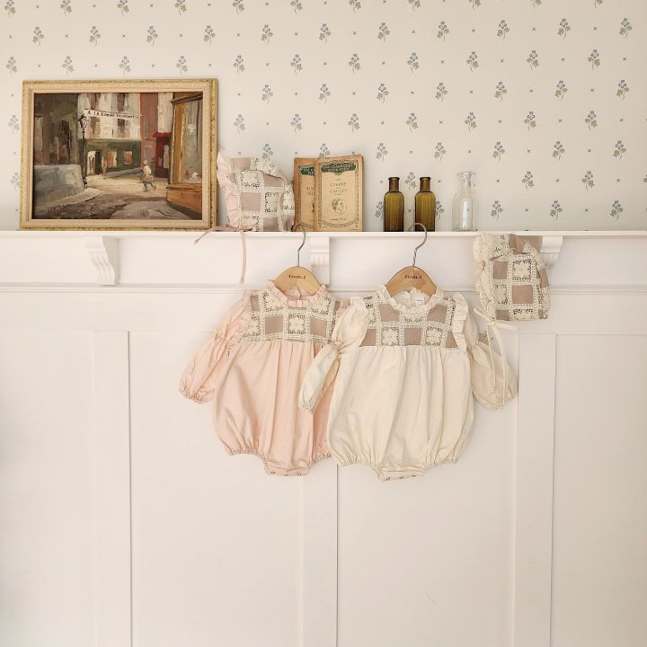 From J - Korean Baby Fashion - #babywear - Anyu Frill Suit Bonnet Set - 7
