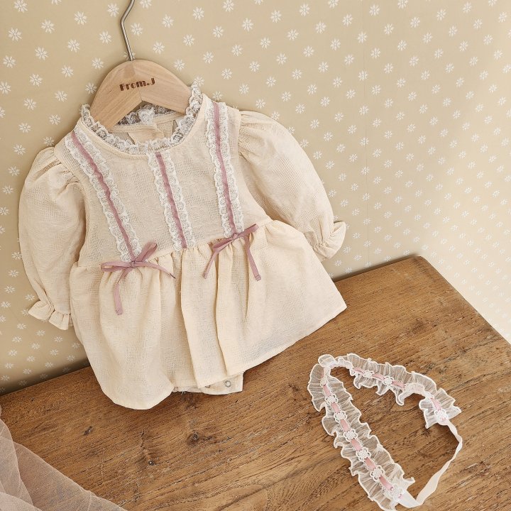 From J - Korean Baby Fashion - #babywear - Julie Frill Suit - 3