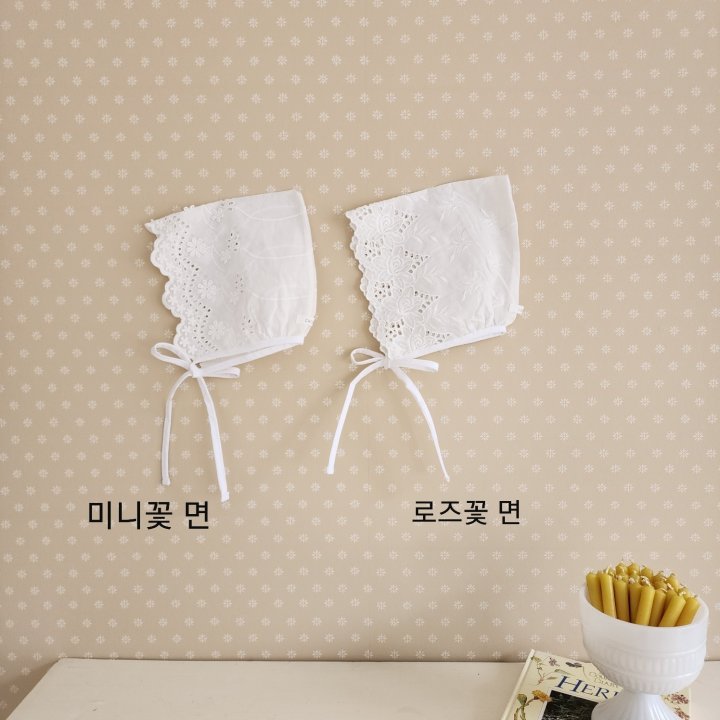 From J - Korean Baby Fashion - #onlinebabyboutique - Cotton Lace Bonnet - 8