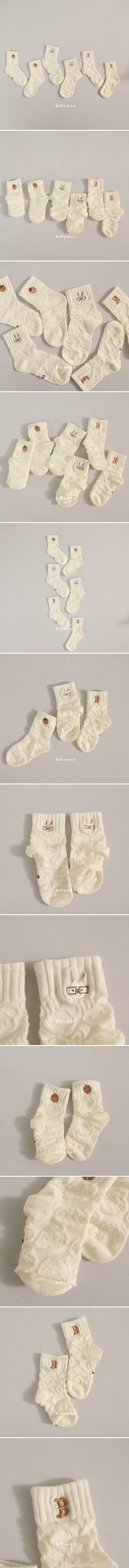 G Flower - Korean Baby Fashion - #babyoninstagram - Embroidered Socks Set