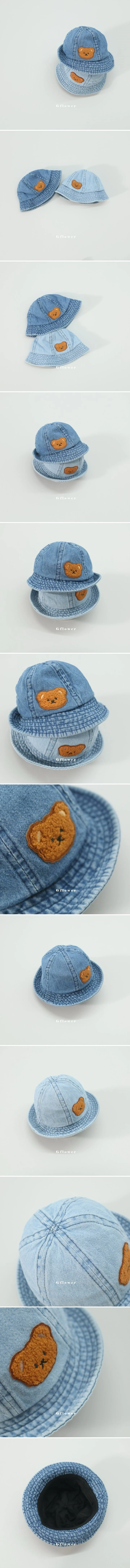 G Flower - Korean Baby Fashion - #babyoutfit - Blue Bear Bucket Hat