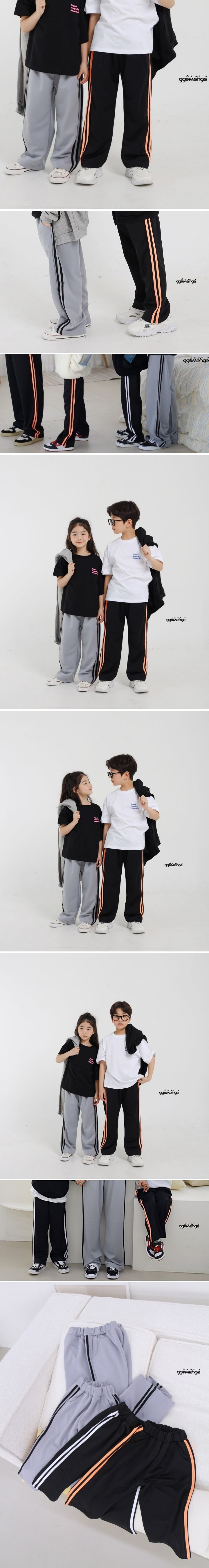 Ggomenge - Korean Children Fashion - #fashionkids - Two Line Pants with Mom