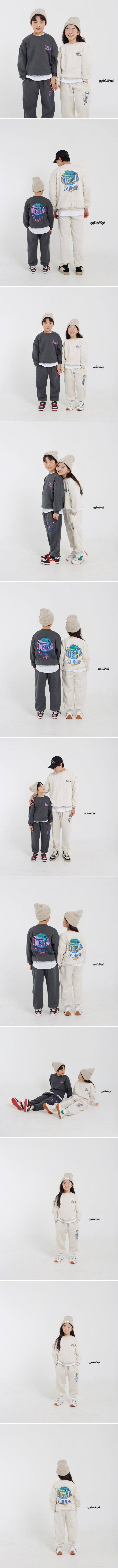 Ggomenge - Korean Children Fashion - #prettylittlegirls - UCLA Top Bottom Set with Mom