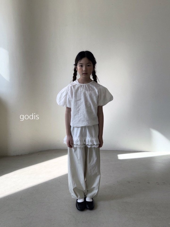 Godis - Korean Children Fashion - #kidsshorts - Balloon Sleeve Blouse - 10