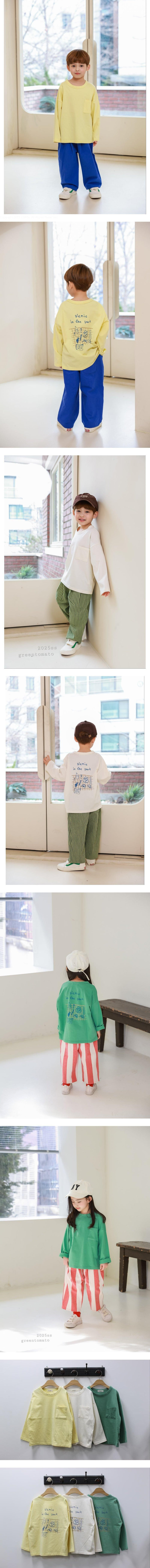 Green Tomato - Korean Children Fashion - #magicofchildhood - Picnic Pocket Tee (Junior)