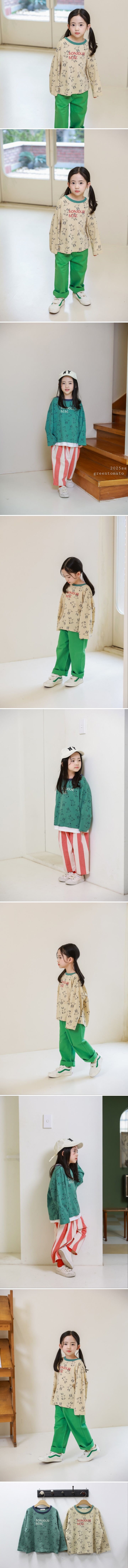 Green Tomato - Korean Children Fashion - #prettylittlegirls - BONJOUR Rabbit Tee