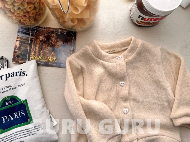 Guru Guru - Korean Baby Fashion - #babyfever - Heart Cardigan - 3