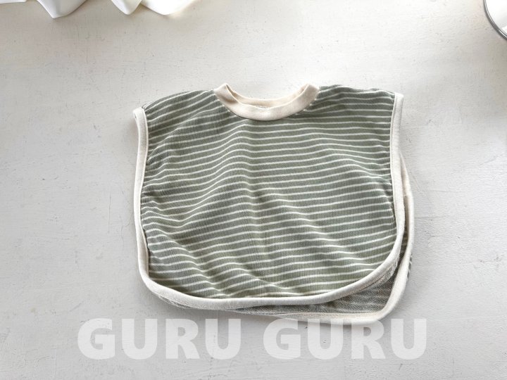 Guru Guru - Korean Baby Fashion - #babyootd - Stripe Bib - 2