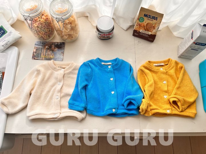 Guru Guru - Korean Baby Fashion - #babyoutfit - Heart Cardigan - 8