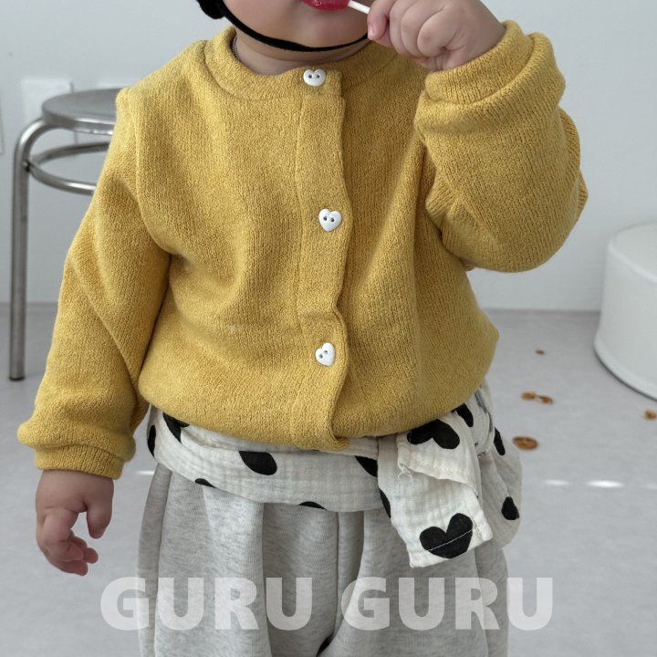 Guru Guru - Korean Baby Fashion - #babyoutfit - Heart Cardigan - 9