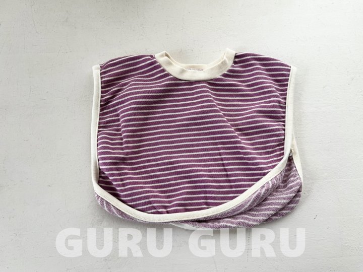Guru Guru - Korean Baby Fashion - #babyoutfit - Stripe Bib - 3