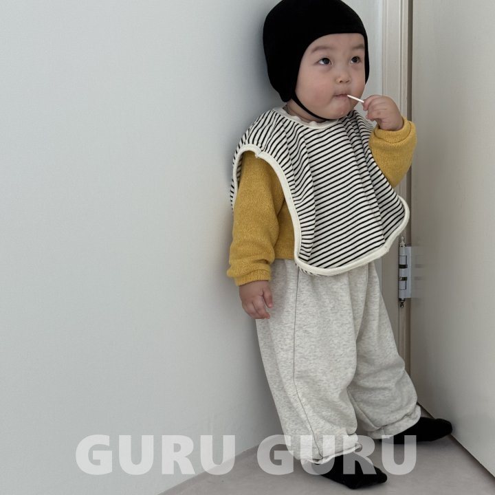 Guru Guru - Korean Baby Fashion - #onlinebabyboutique - Stripe Bib - 6