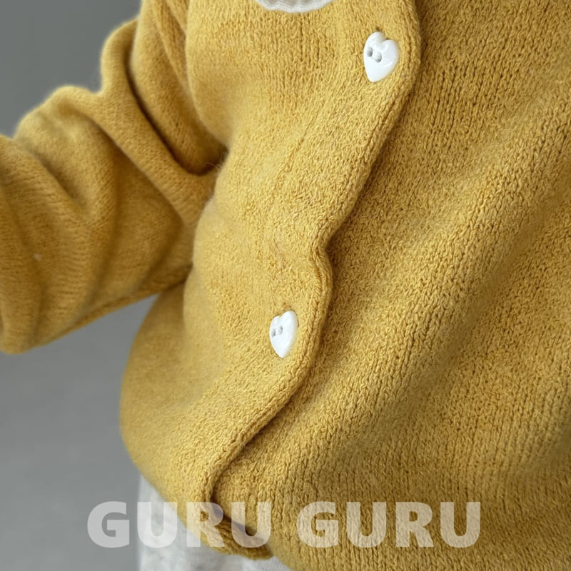 Guru Guru - Korean Baby Fashion - #onlinebabyshop - Heart Cardigan - 12