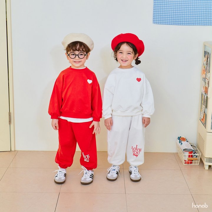 Hanab - Korean Children Fashion - #Kfashion4kids - I Love Bebe Set