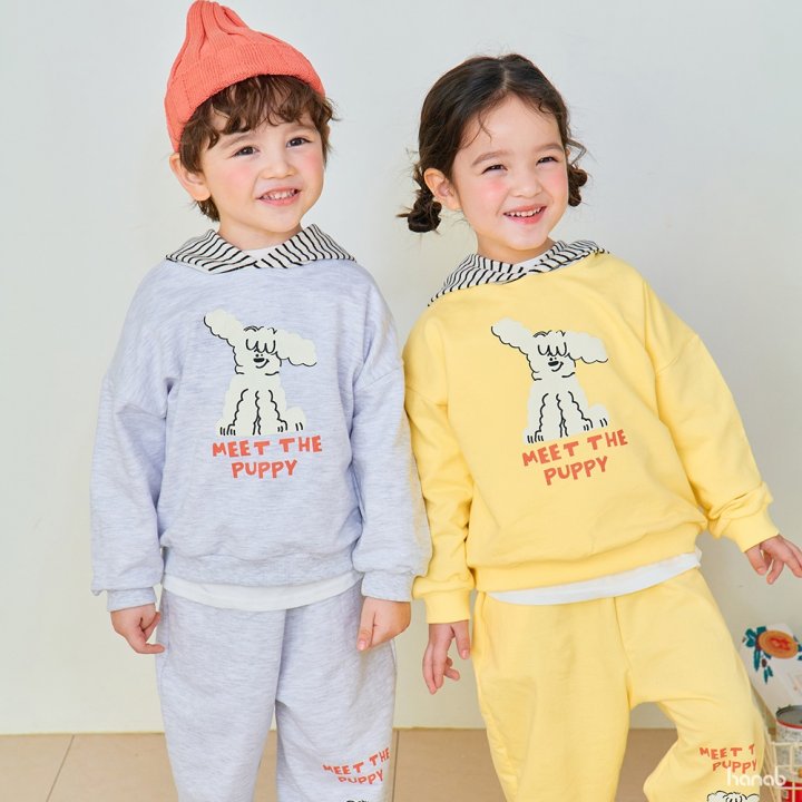 Hanab - Korean Children Fashion - #fashionkids - Stripe Puppy Hood Set - 2