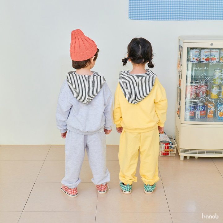 Hanab - Korean Children Fashion - #kidsshorts - Stripe Puppy Hood Set - 3