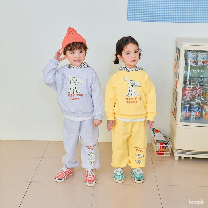 Hanab - Korean Children Fashion - #littlefashionista - Stripe Puppy Hood Set - 7