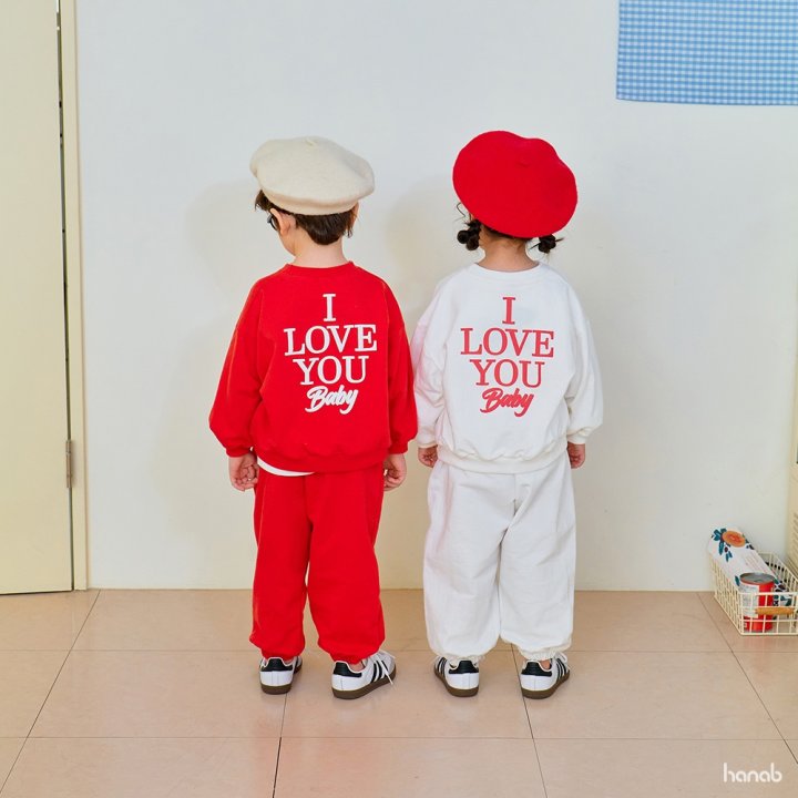 Hanab - Korean Children Fashion - #magicofchildhood - I Love Bebe Set - 4