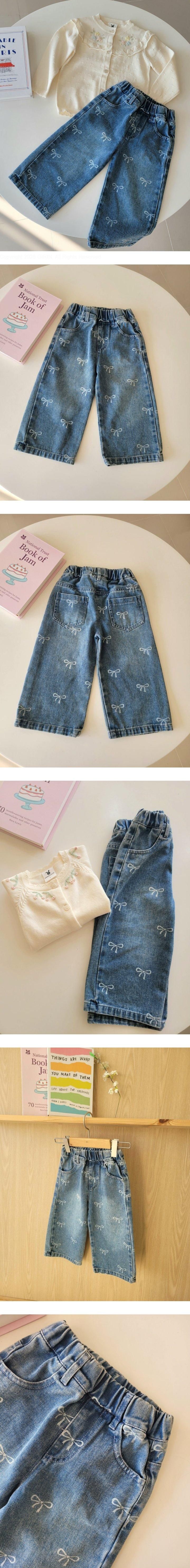 Hanacoco - Korean Children Fashion - #Kfashion4kids - Ribbon Jeans