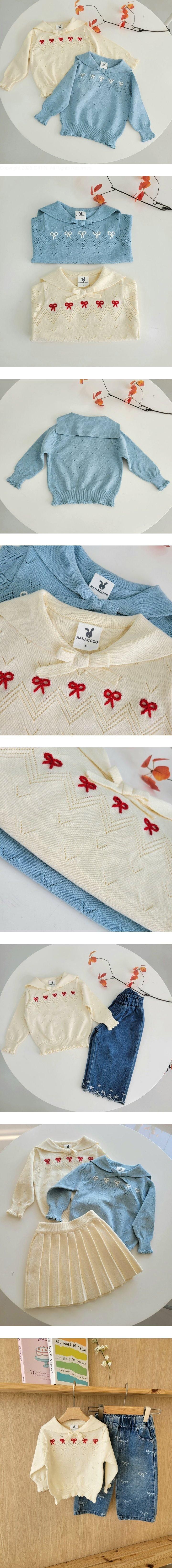 Hanacoco - Korean Children Fashion - #magicofchildhood - Ribbon Sailor Knit