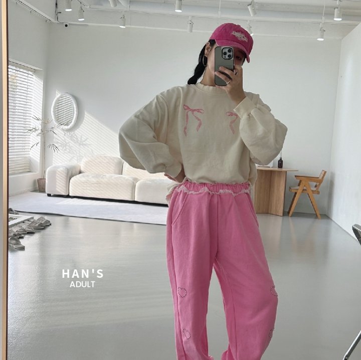 Han's - Korean Women Fashion - #womensfashion - Salt Ribbon Sweatshirts MOM - 11