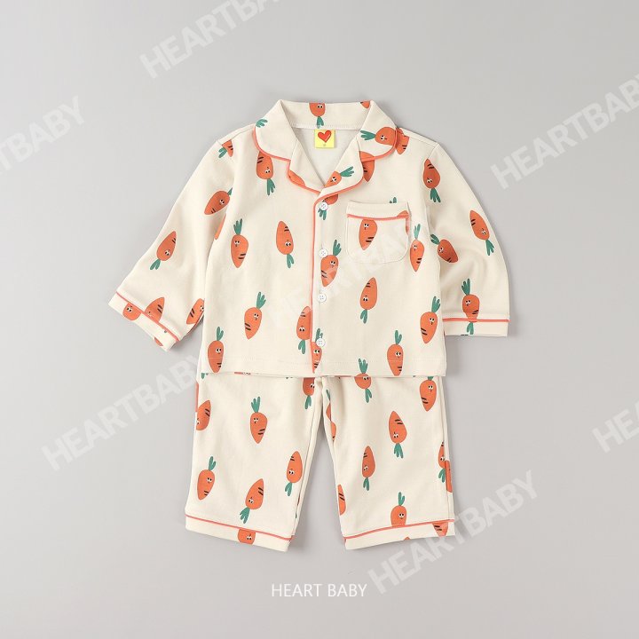 Heart Baby - Korean Children Fashion - #kidzfashiontrend - Carrot Pajama Set - 4