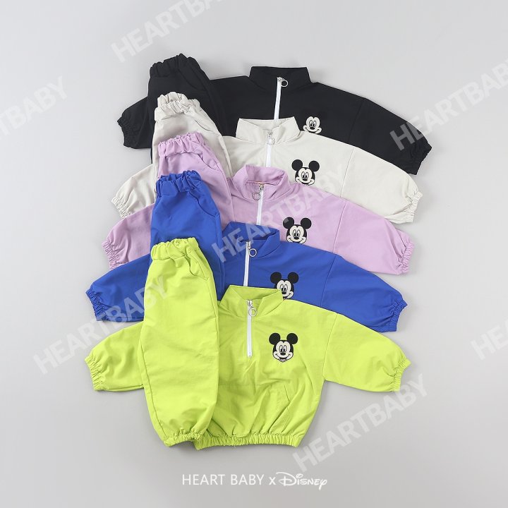 Heart Baby - Korean Children Fashion - #childofig - M Anorak Top Bottom Set