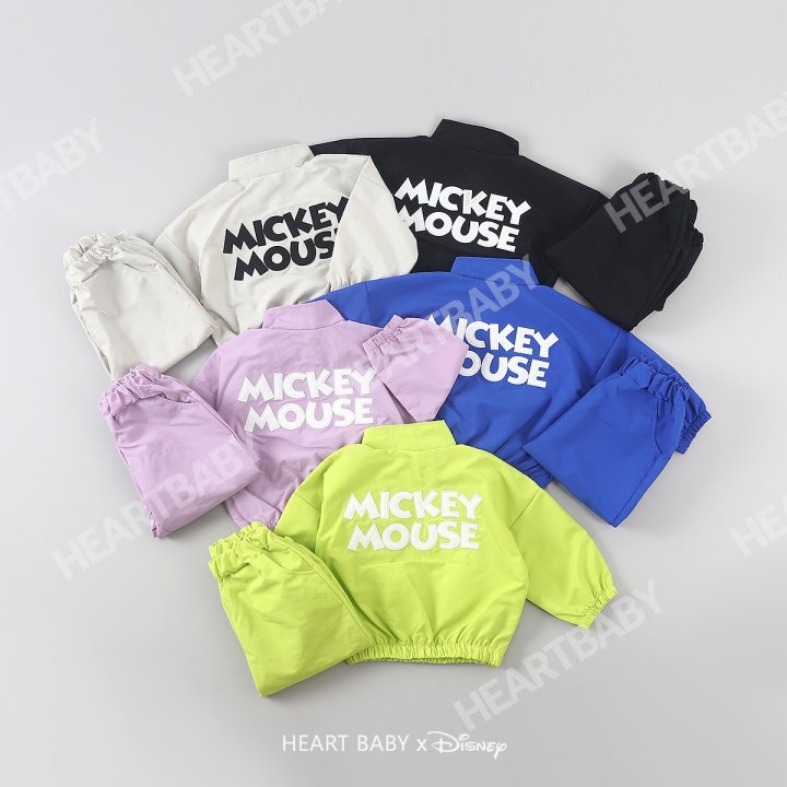 Heart Baby - Korean Children Fashion - #childrensboutique - M Anorak Top Bottom Set - 2