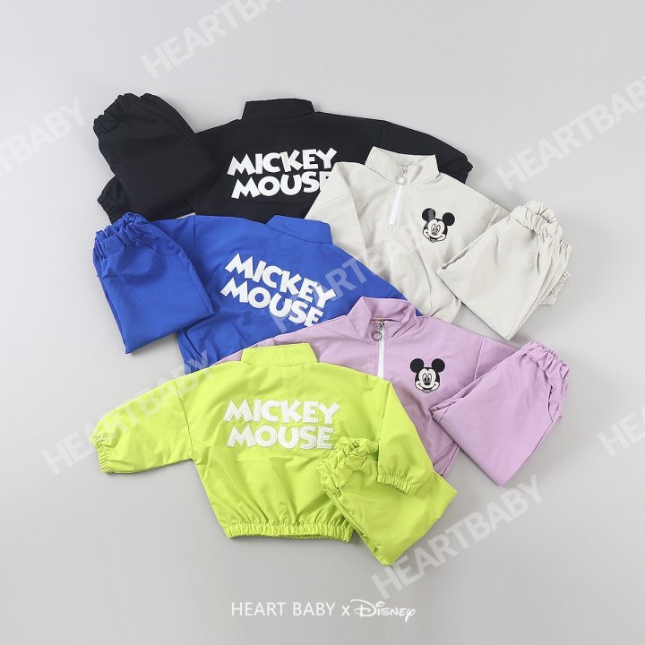 Heart Baby - Korean Children Fashion - #designkidswear - M Anorak Top Bottom Set - 3