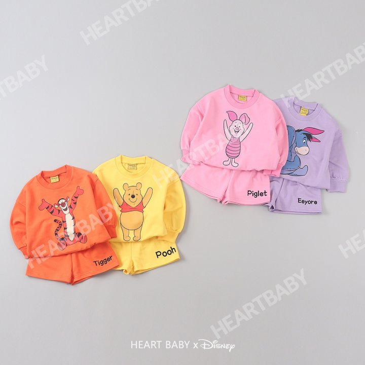 Heart Baby - Korean Children Fashion - #kidsshorts - Friends Shorts Top Bottom Set - 5
