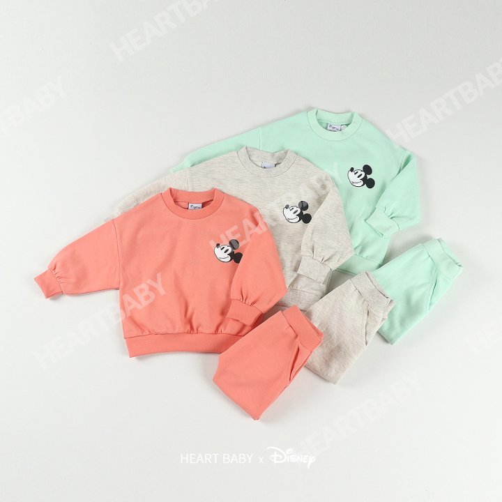 Heart Baby - Korean Children Fashion - #kidsshorts - Good M Top Bottom Set - 2