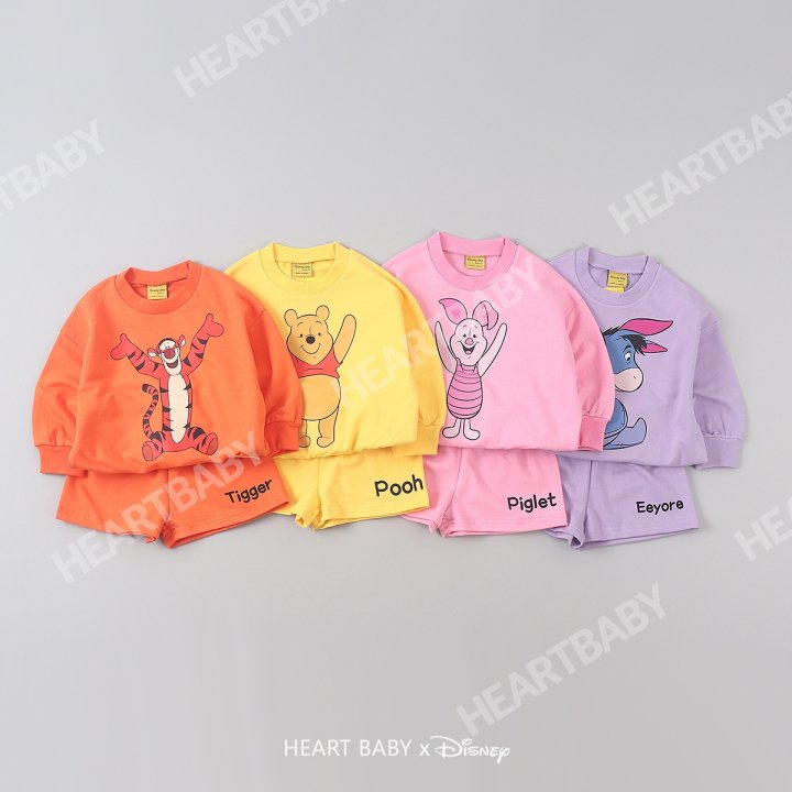 Heart Baby - Korean Children Fashion - #kidsstore - Friends Shorts Top Bottom Set - 6