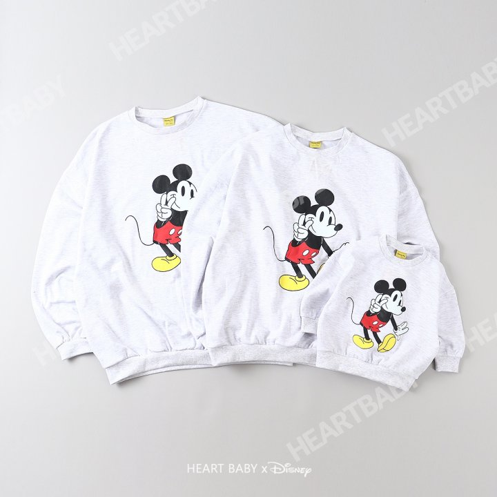 Heart Baby - Korean Children Fashion - #kidsshorts - V M Sweatshirts Tee - 4