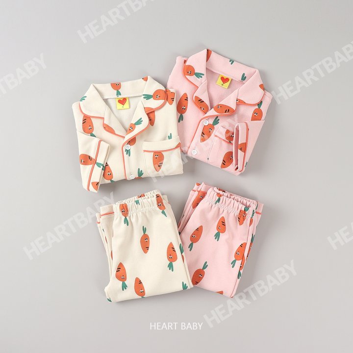 Heart Baby - Korean Children Fashion - #kidzfashiontrend - Carrot Pajama Set - 3
