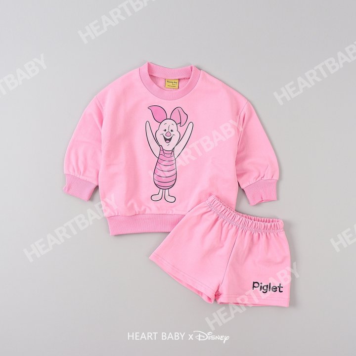 Heart Baby - Korean Children Fashion - #littlefashionista - Friends Shorts Top Bottom Set - 9