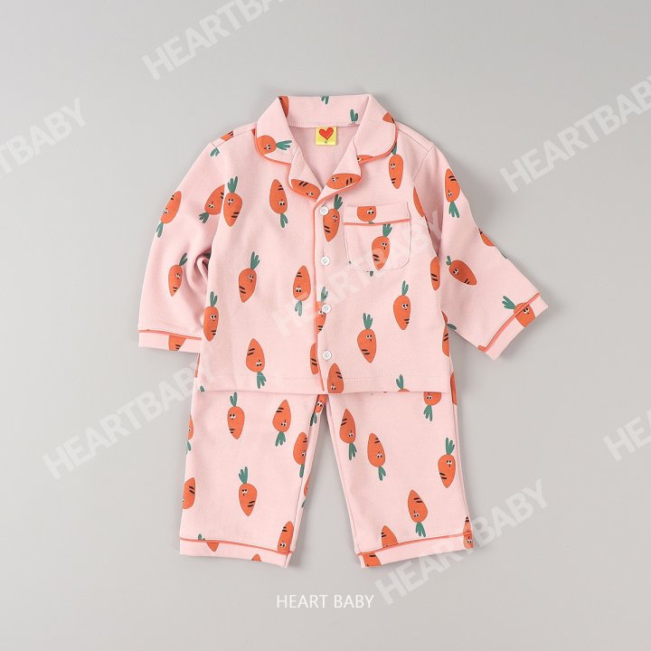 Heart Baby - Korean Children Fashion - #littlefashionista - Carrot Pajama Set - 5