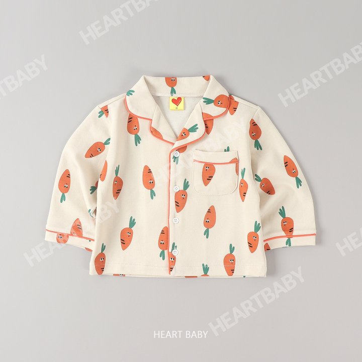 Heart Baby - Korean Children Fashion - #magicofchildhood - Carrot Pajama Set - 6
