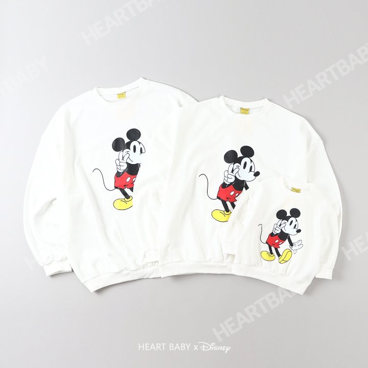 Heart Baby - Korean Women Fashion - #shopsmall - Adult V M Sweatshirts Tee - 2