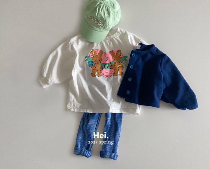 Hei - Korean Baby Fashion - #babyboutique - Rabbit Long Tee - 10