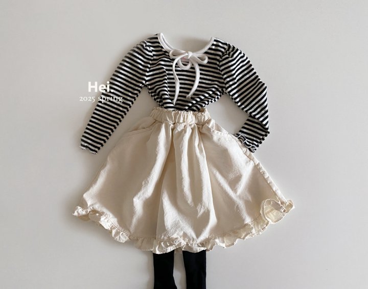 Hei - Korean Baby Fashion - #babyoutfit - Cream Skirt - 4