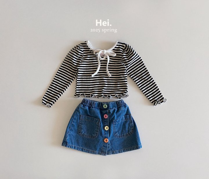 Hei - Korean Baby Fashion - #onlinebabyboutique - Petite Ribbon Tee - 12