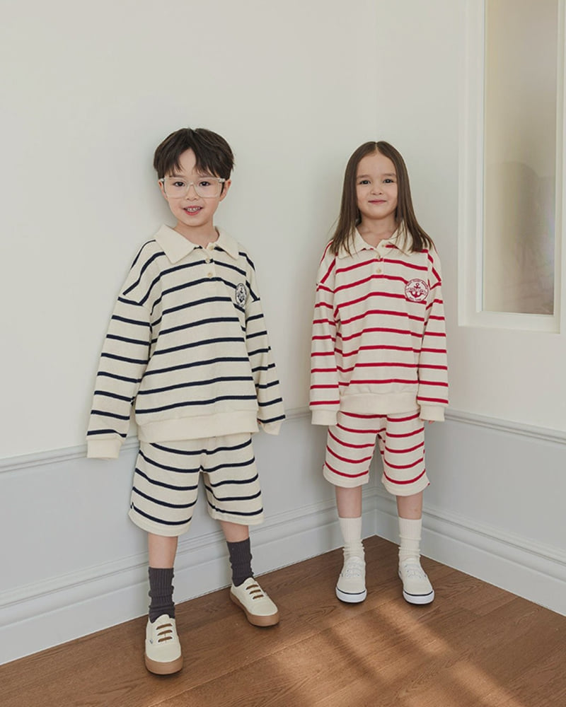 Here I Am - Korean Children Fashion - #Kfashion4kids - Marine ST Set - 7