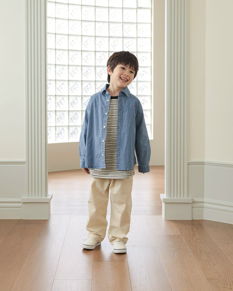 Here I Am - Korean Children Fashion - #Kfashion4kids - Classicspan Denim Shirt - 2