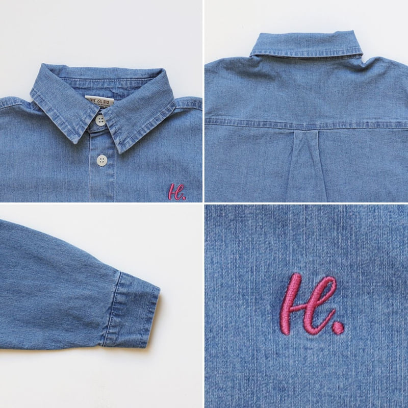 Here I Am - Korean Children Fashion - #designkidswear - Classicspan Denim Shirt - 10