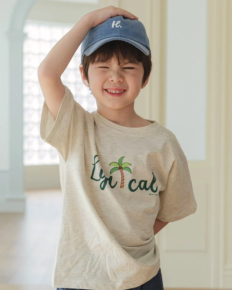 Here I Am - Korean Children Fashion - #discoveringself - Palm Tree Short Sleeve Tee
