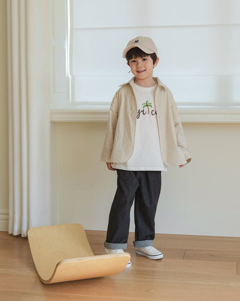 Here I Am - Korean Children Fashion - #fashionkids - Palm Tree Short Sleeve Tee - 2