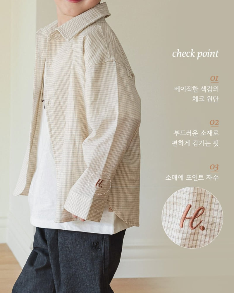 Here I Am - Korean Children Fashion - #kidzfashiontrend - Wearable Check Shirt - 2