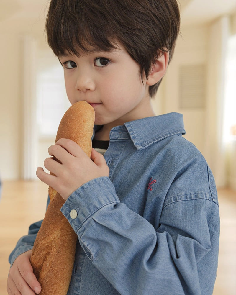 Here I Am - Korean Children Fashion - #kidzfashiontrend - Classicspan Denim Shirt